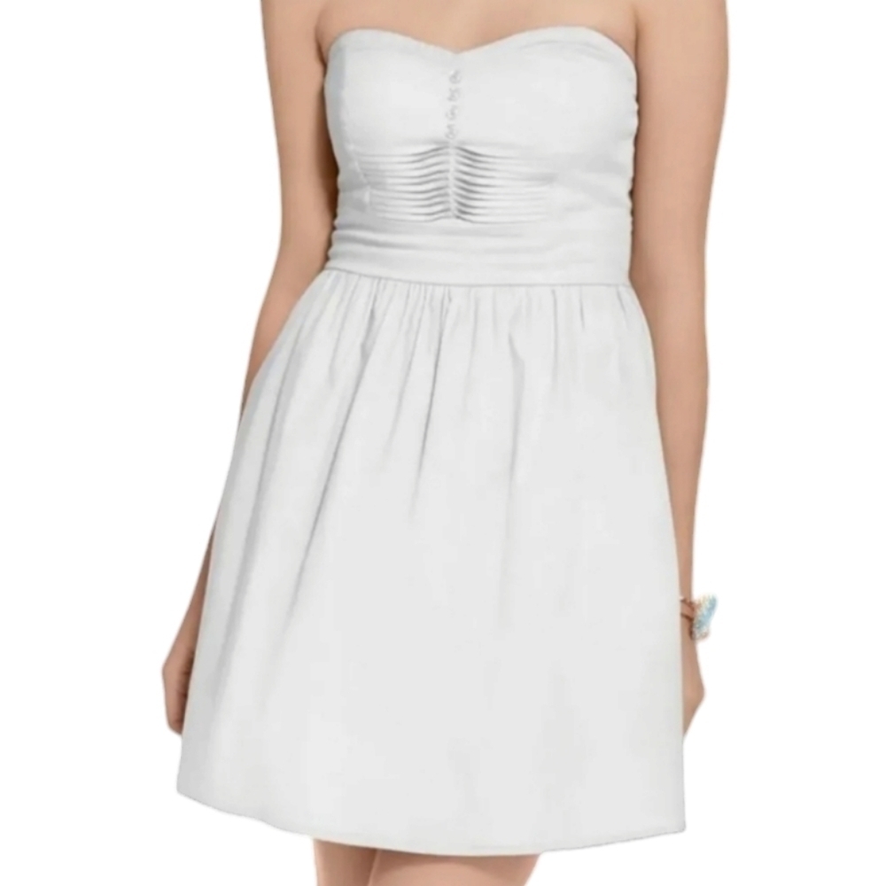 White Convertible Strapless or Straps White Mini Sundress • Size Small•NWT•BEBOP